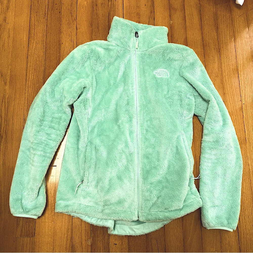 🧸 The North Face Women's Small Light Mint Green Osito Teddy Jacket